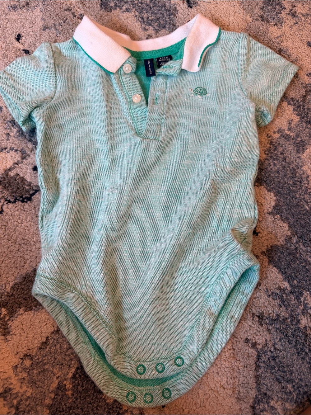 Janie and jack blue green onesie